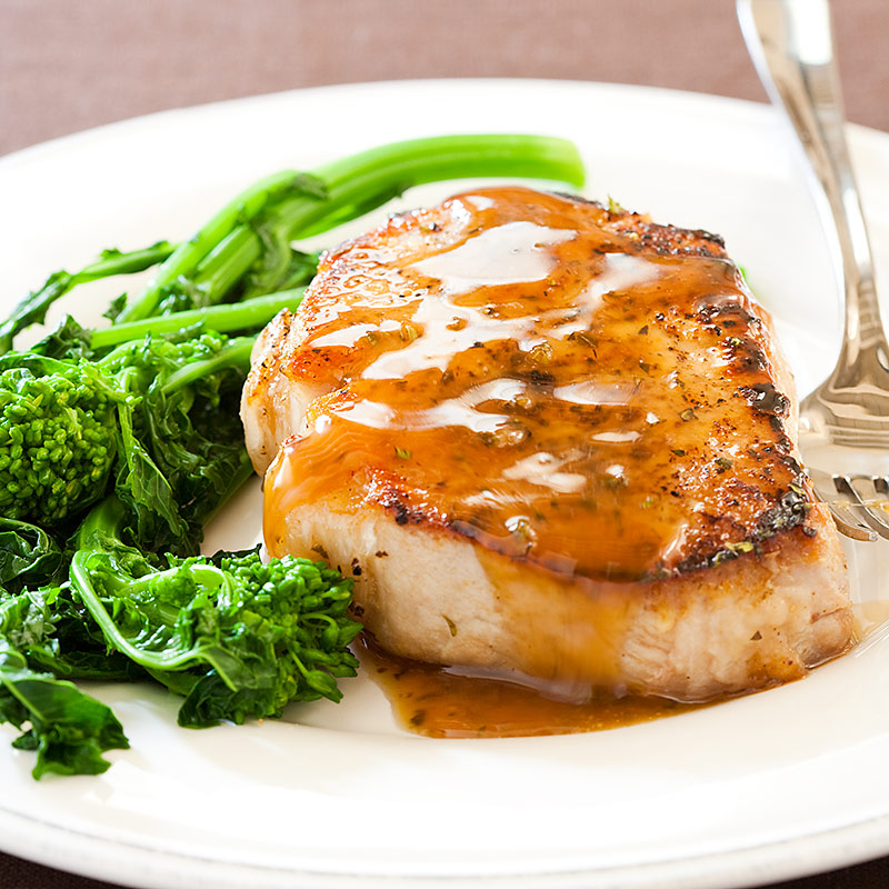 Orange-Chipotle-Glazed Pork Chops